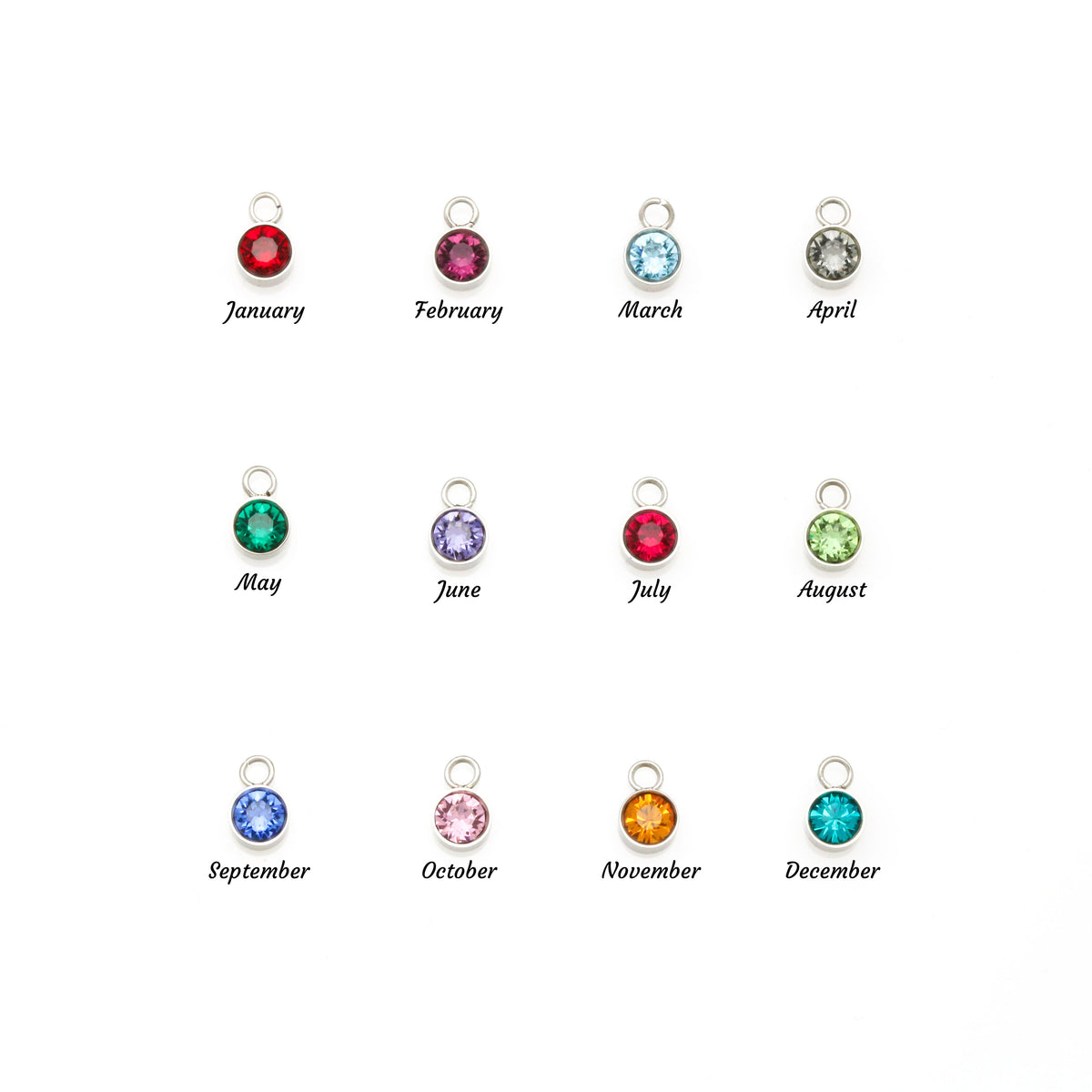 Custom Name Necklace with Birthstone Non-Message Card
