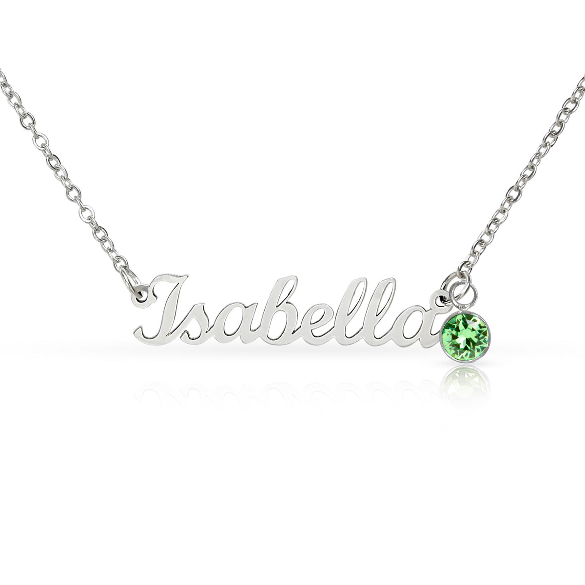 Custom Name Necklace with Birthstone Non-Message Card