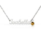 Custom Name Necklace with Birthstone Non-Message Card