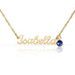 Custom Name Necklace with Birthstone Non-Message Card