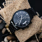 To My Son Customized Black Chronograph Watch