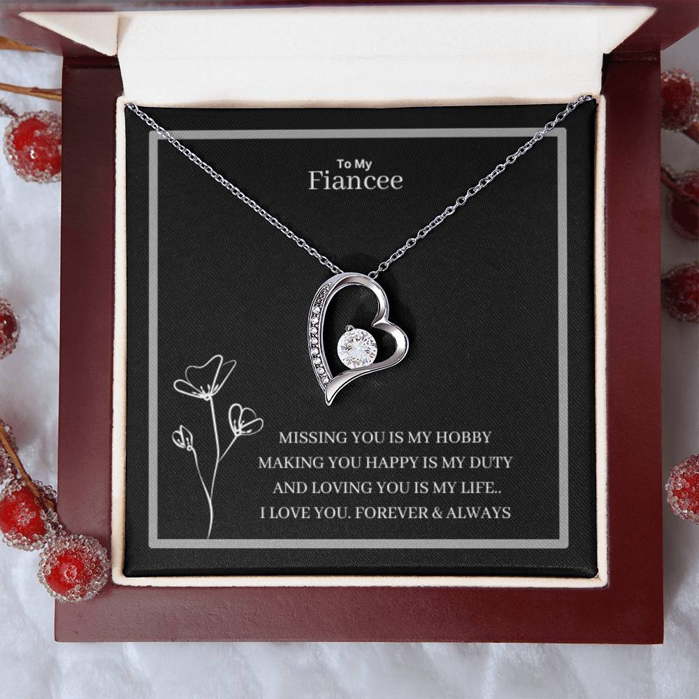 To My Fiancee Forever Love Necklace