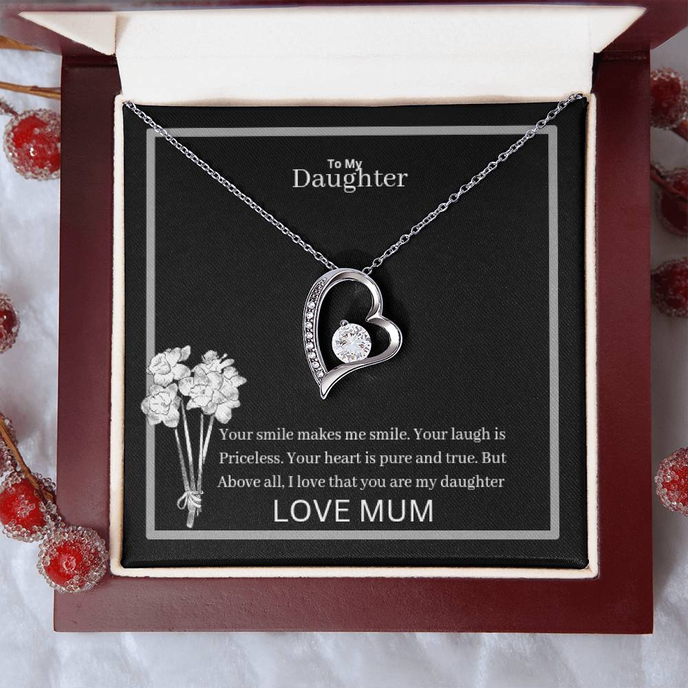 To My Daughter Forever Love Necklace