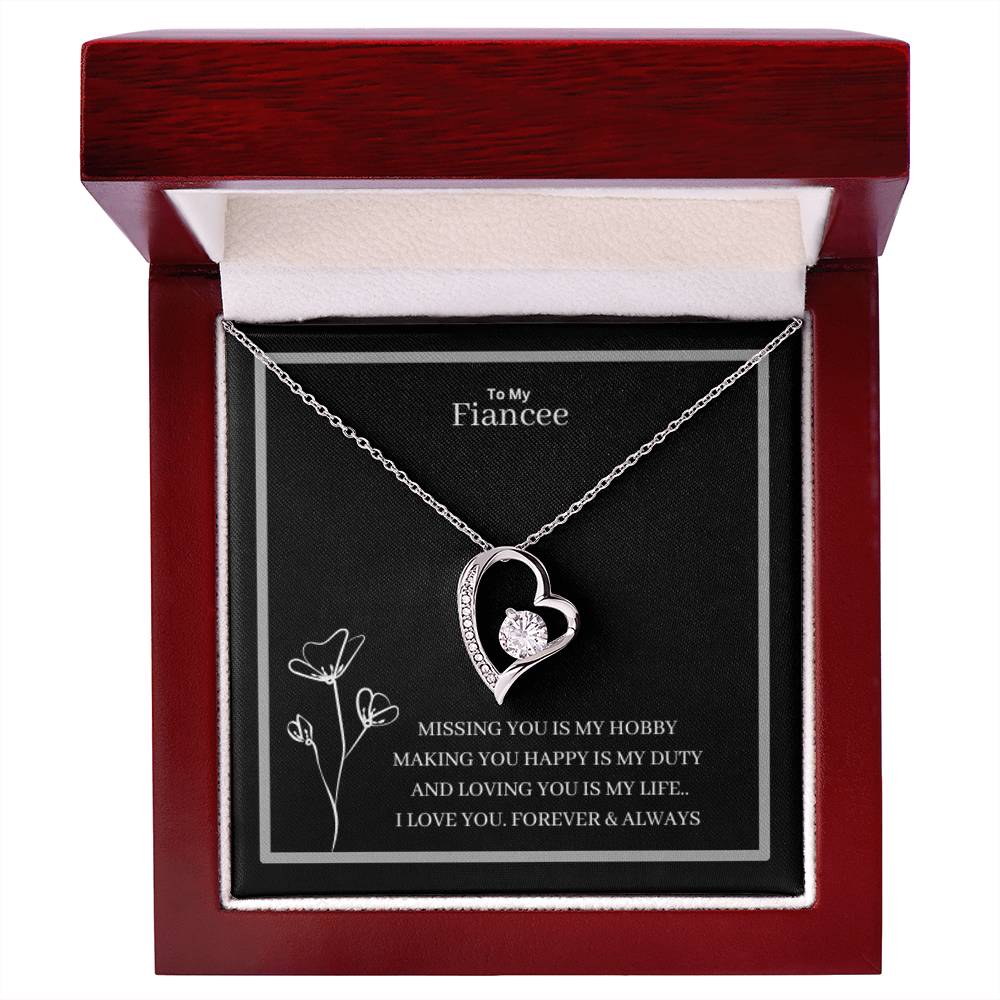 To My Fiancee Forever Love Necklace