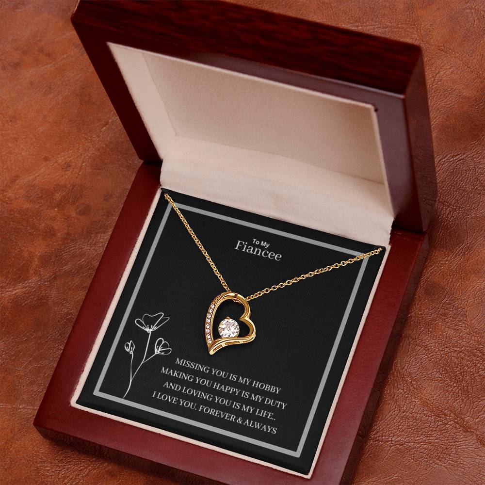 To My Fiancee Forever Love Necklace