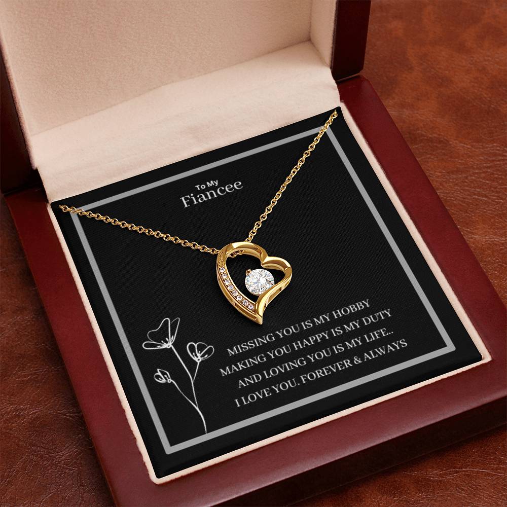 To My Fiancee Forever Love Necklace