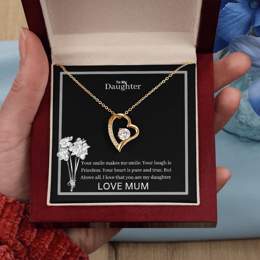 To My Daughter Forever Love Necklace