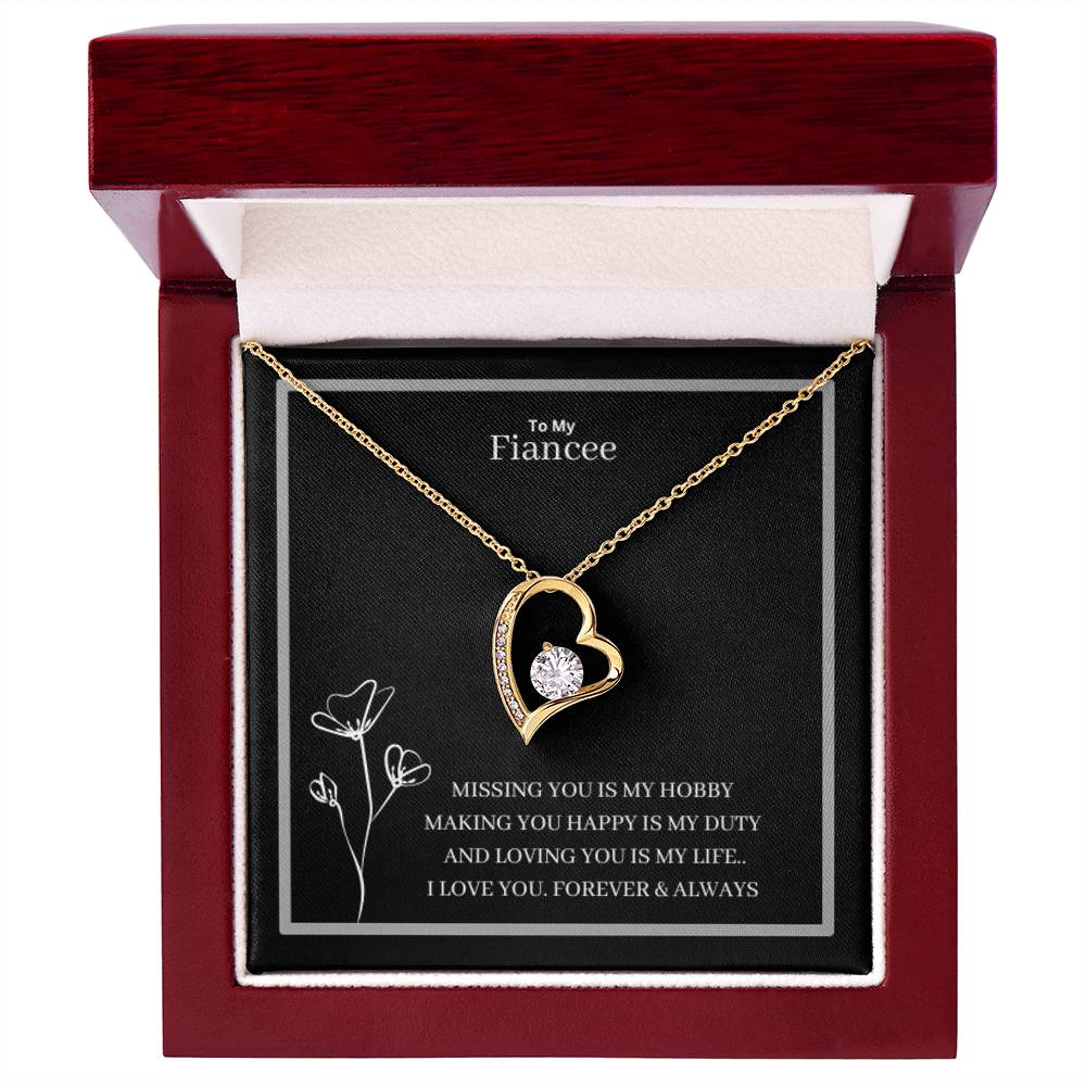 To My Fiancee Forever Love Necklace