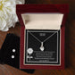 To My Loving Mom Alluring Beauty + Clear CZ Earrings