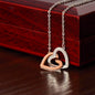 To My Mom interlocking Hearts Necklace Non-Message Card
