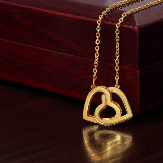 To My Mom interlocking Hearts Necklace Non-Message Card