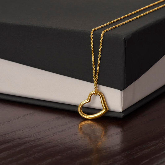 To My Wife Delicate Heart Necklace Non-Message Card