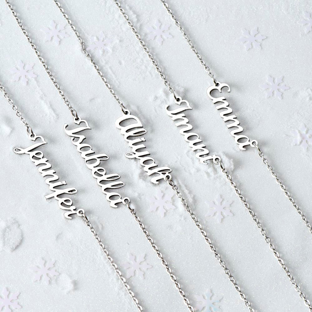Custom Name Necklace Non-Message Card