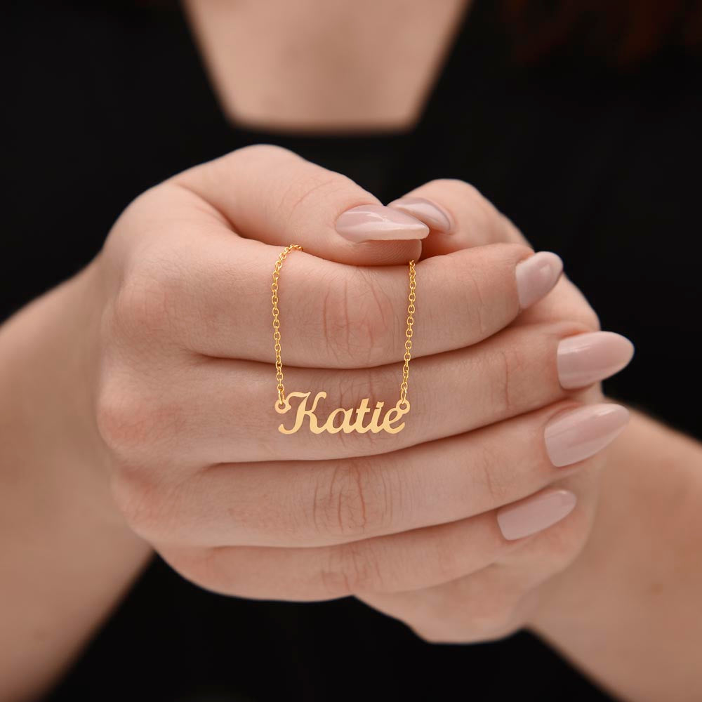 Custom Name Necklace Non-Message Card