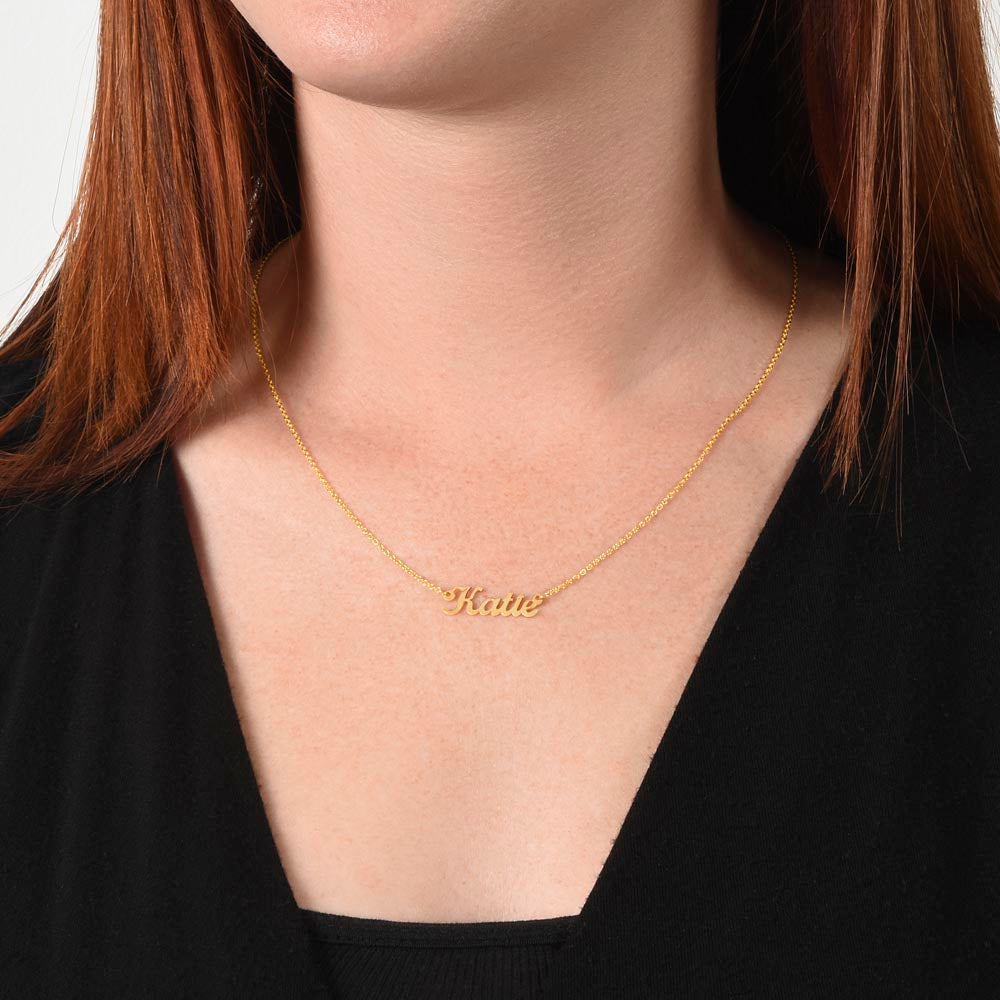 Custom Name Necklace Non-Message Card