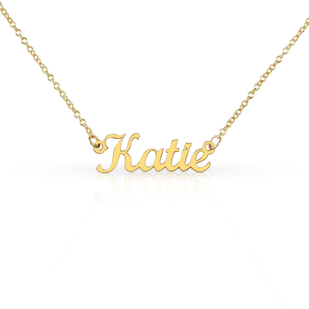 Custom Name Necklace Non-Message Card