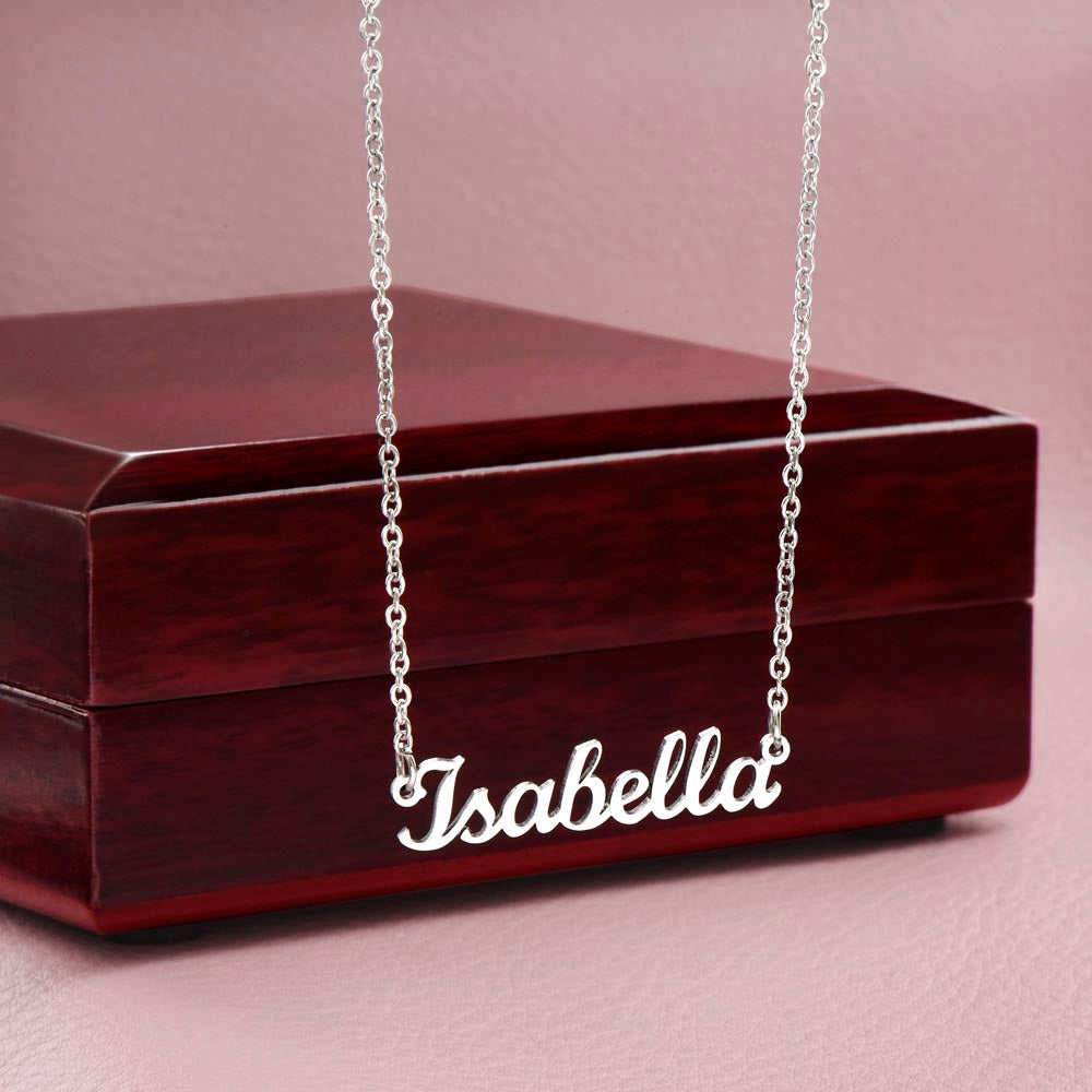 Custom Name Necklace Non-Message Card