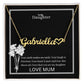 To My Daughter Name Necklace + Heart