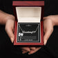 To My Daughter Name Necklace + Heart