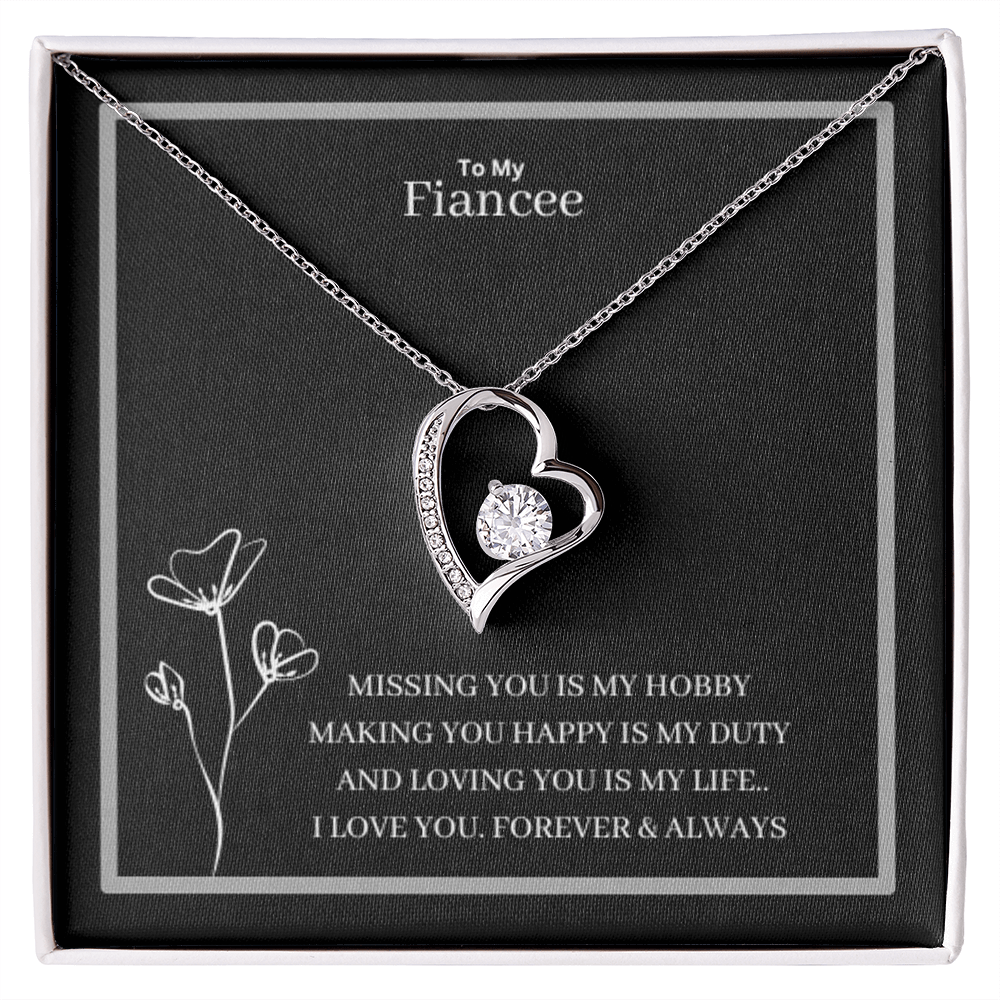 To My Fiancee Forever Love Necklace