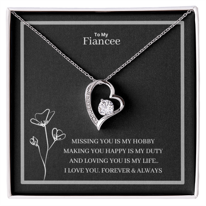 To My Fiancee Forever Love Necklace