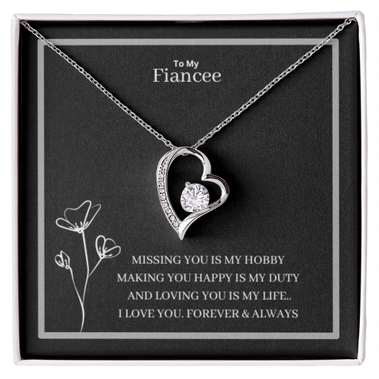 To My Fiancee Forever Love Necklace
