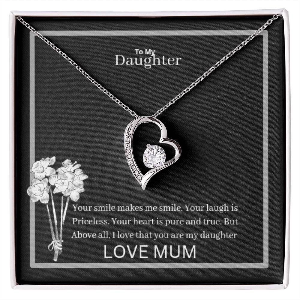 To My Daughter Forever Love Necklace