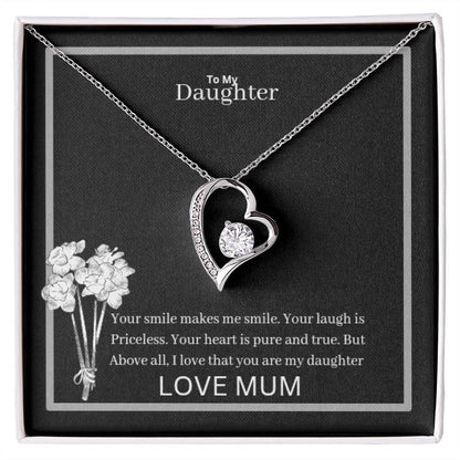 To My Daughter Forever Love Necklace