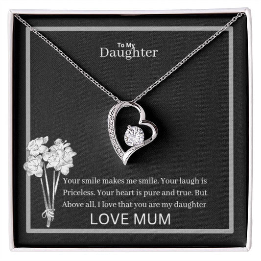 To My Daughter Forever Love Necklace