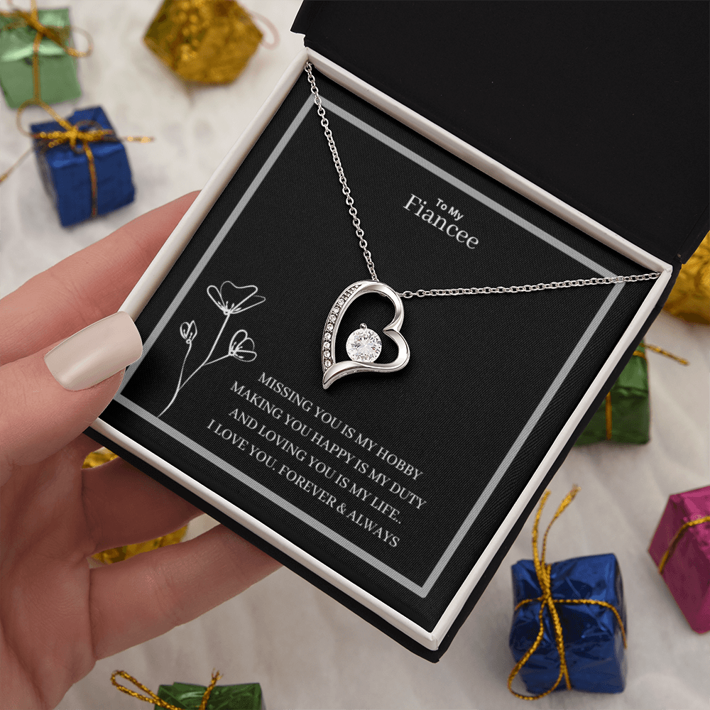 To My Fiancee Forever Love Necklace