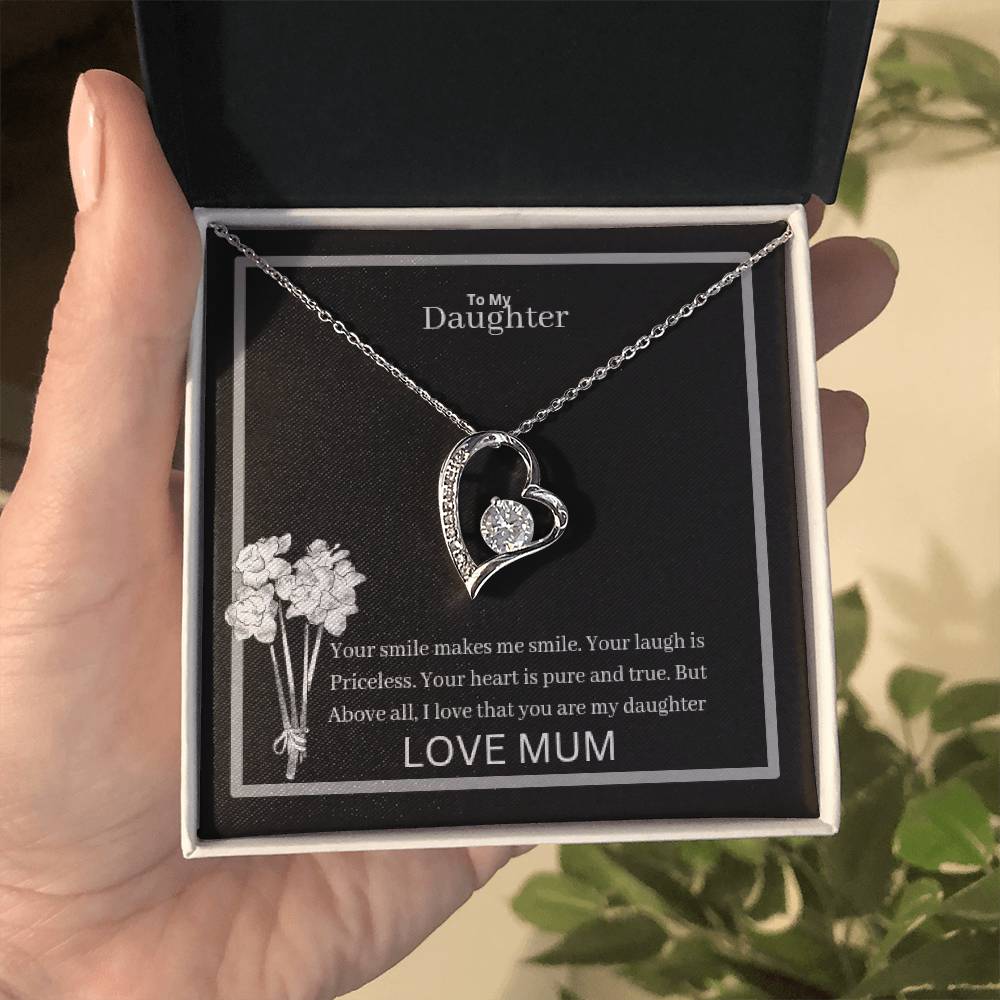 To My Daughter Forever Love Necklace