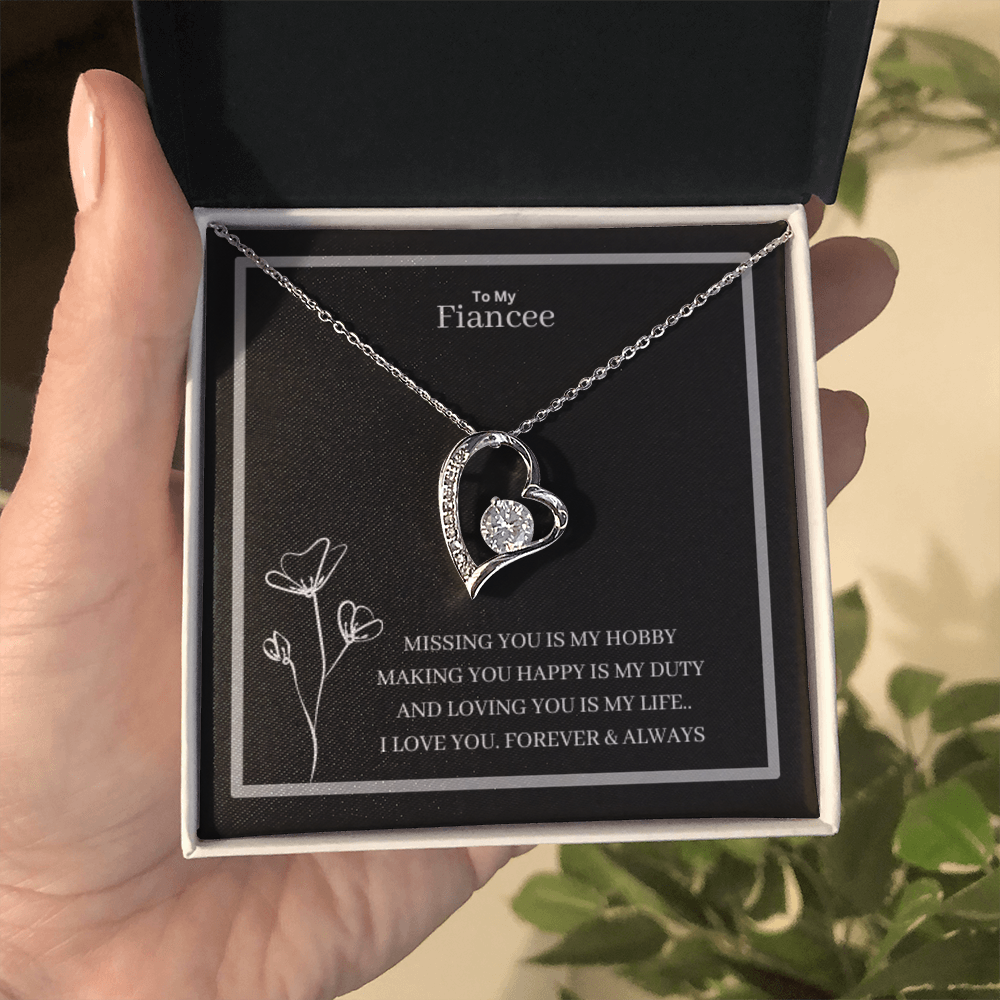 To My Fiancee Forever Love Necklace