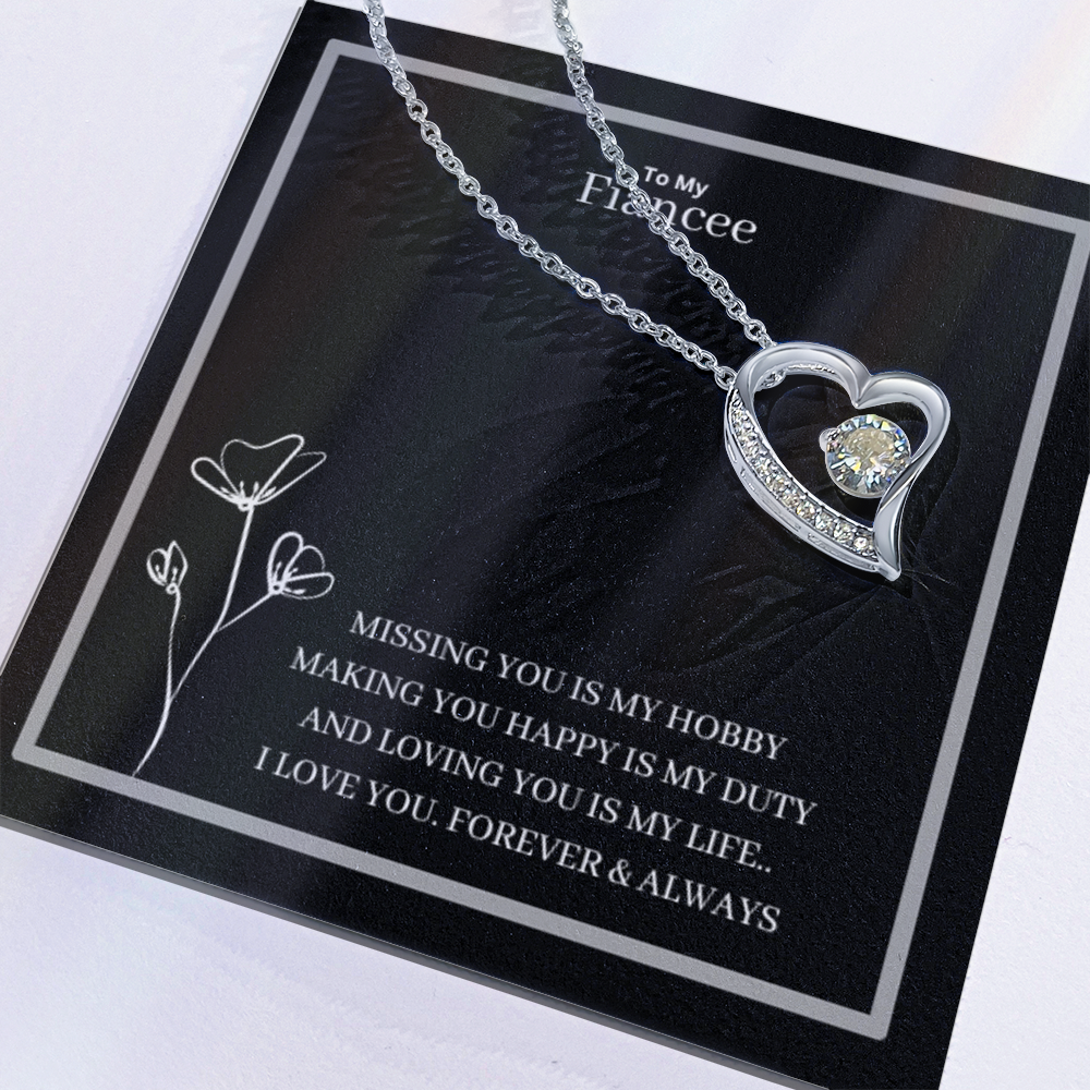 To My Fiancee Forever Love Necklace