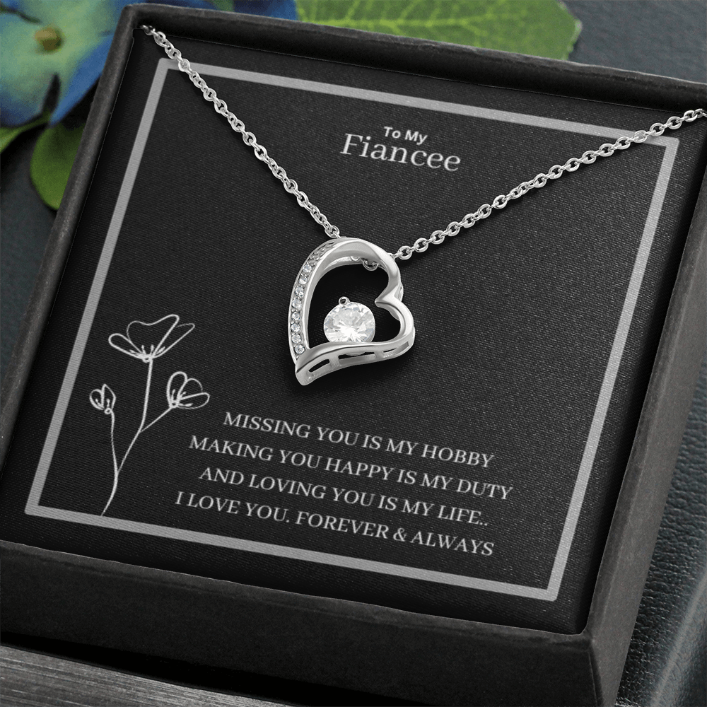 To My Fiancee Forever Love Necklace