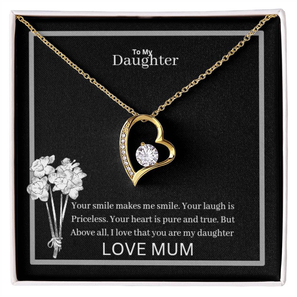 To My Daughter Forever Love Necklace