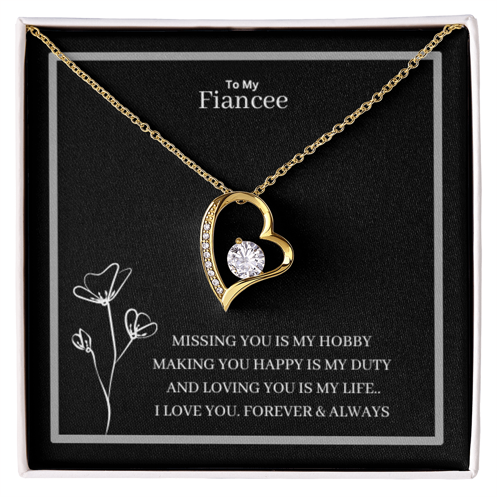 To My Fiancee Forever Love Necklace