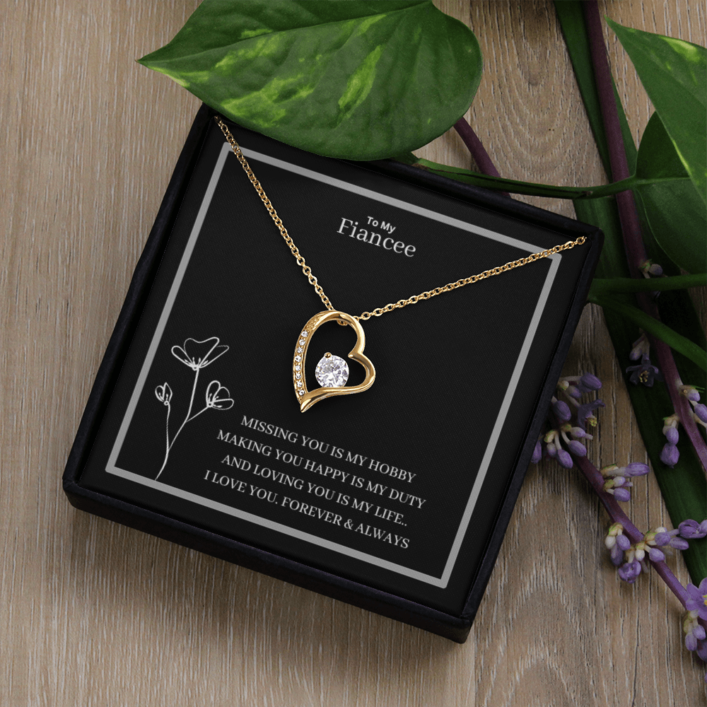 To My Fiancee Forever Love Necklace
