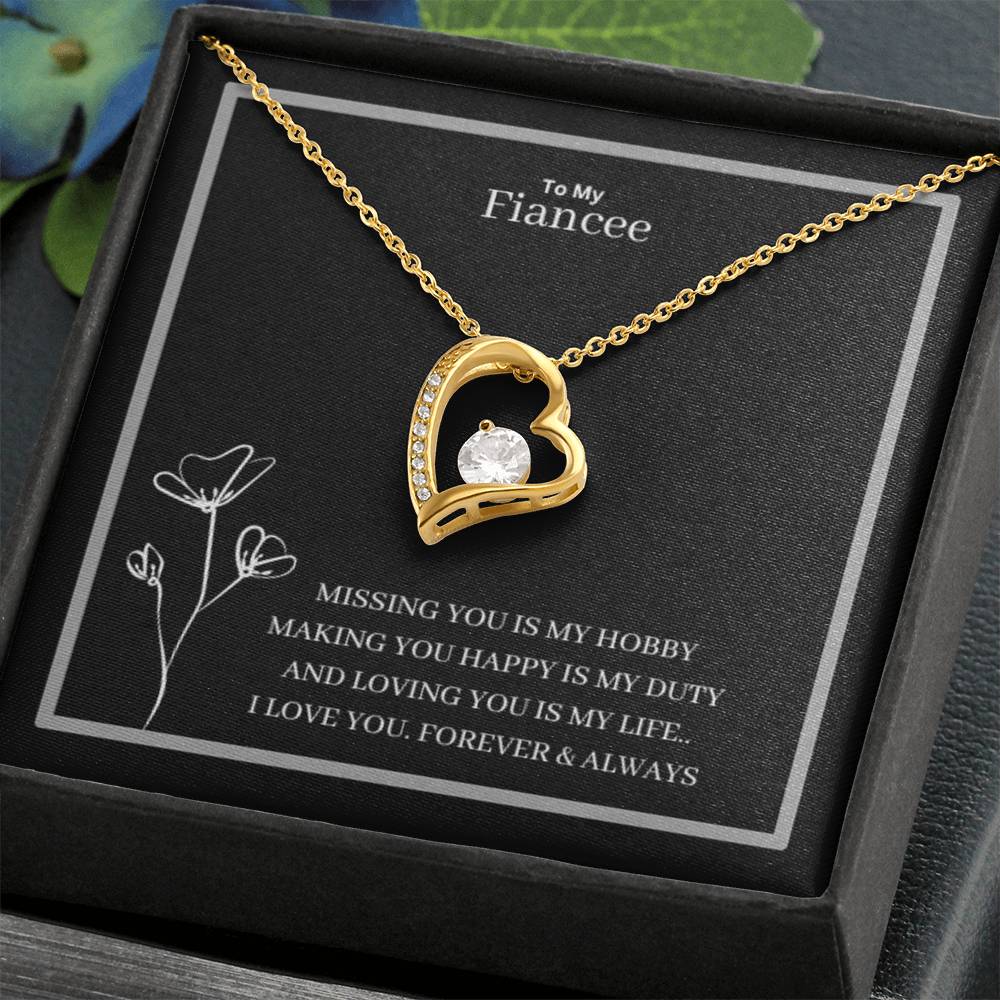 To My Fiancee Forever Love Necklace