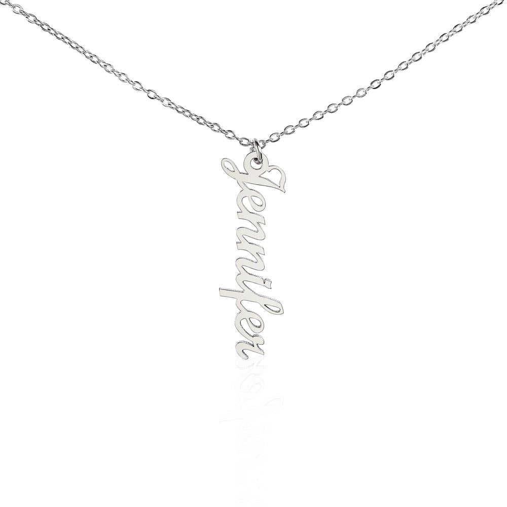 Multi Vertical Name Necklace Non-Message Card