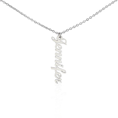 Multi Vertical Name Necklace Non-Message Card