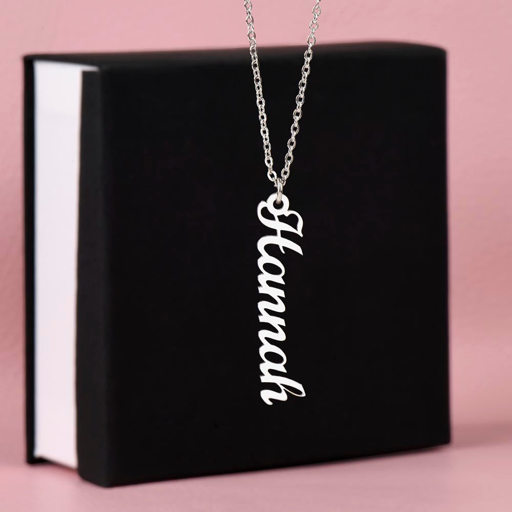 Multi Vertical Name Necklace Non-Message Card