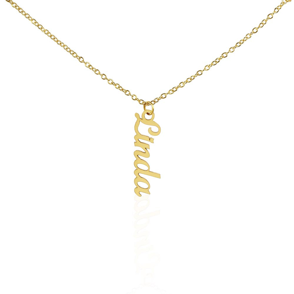 Multi Vertical Name Necklace Non-Message Card