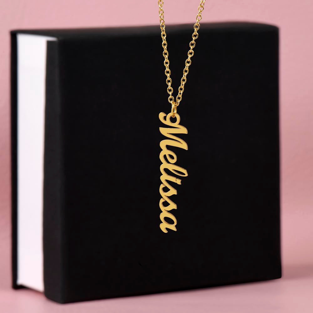Multi Vertical Name Necklace Non-Message Card
