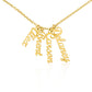 Multi Vertical Name Necklace Non-Message Card
