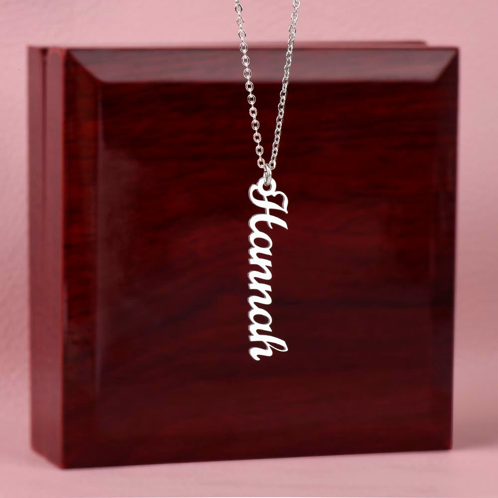 Multi Vertical Name Necklace Non-Message Card
