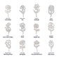 Flower Name Necklace Non-Message Card
