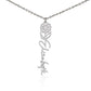 Flower Name Necklace Non-Message Card