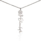 Flower Name Necklace Non-Message Card