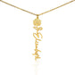 Flower Name Necklace Non-Message Card