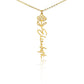 Flower Name Necklace Non-Message Card
